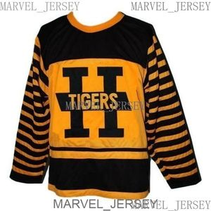 Any Name Number Hamilton Tigers Retro Custom Hockey Jersey Yellow Size XS-5XL Men