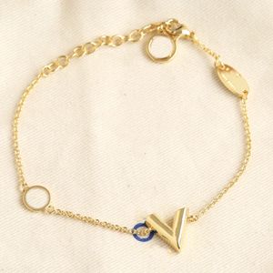 Pulseira de grife para mulher Elemento de flor com cauda de corrente Pulseiras de letras originais Suprimento de moda