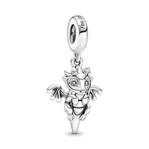 Gioielli da donna adatti Pandora Charms Perline Bracciale in argento 925 con amore You Are Magic Dragon Ciondola i braccialetti con diapositive Perline Catena di gioielli con ciondoli in rilievo