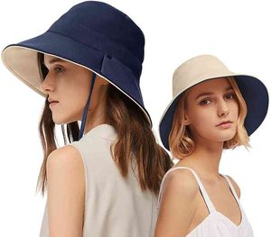 Reversible Sun Hat Women Silky Bucket Summer Hats Certyfikowany UPF 50+ UV Ochrona ogrodu turystycznego