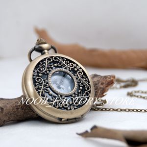 New Quartz bronze stainless steel bezel Large Pocket Watch Bird of Paradise Retro Pocket Watch Necklace Sweater Chain Fashion Watch Jewelry