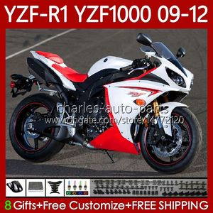 OEM Body For YAMAHA YZF-R1 YZF1000 YZF R 1 1000 CC Red White 2009-2012 Bodywork 92No.30 YZF R1 1000CC YZFR1 09 10 11 12 YZF-1000 2009 2010 2011 2012 MOTO Fairings Kit