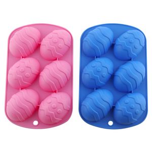 Uova di Pasqua Stampi per dolci Stampo in silicone a forma di uovo ambientale Stampo per gelato Stampo per cioccolato fai-da-te Strumenti di decorazione WY526L