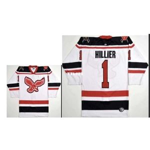 Real Men Real Full Embroidery Personalisierte ECHL Wheeling Nailers #1 Craig Hillier Hockey Jersey oder benutzerdefinierte Name oder Nummer Hockey Jersey