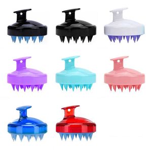 Silicone Bath Brushes Shampoo Scalp Comb Head Massage escova de cabelo Corpo chuveiro de lavagem ferramentas escovas de banho