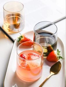 Copo de água de vidro de vidro colorido copo de chá de leite xícaras de leite cristal tanto para uso doméstico