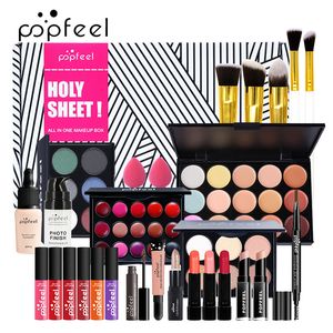 Makeup Makeup 29 шт. В 1 Набор теней для теней для теней для теней для теней для салфетки для глаз подводка для глаз для глаз бровей туши кисти для губных помада наборы Kit011