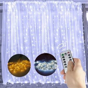 Merry Christmas Decorations for Home 3M Christmas Curtain Lights Garland New Year 2021 Christmas Tree Ornament Navidad Noel 201127