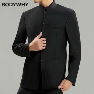Mäns Jackor Fashion Mens Stand Krage Kinesisk stil Formell Klänning Traditionell Svart Suit Jacka Tang Outwear Coat Casual