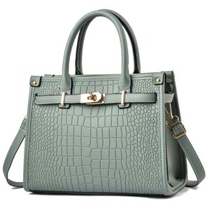 borse a tracolla in pelle da donna stile di alta qualità moda Borsa tote elegante borsa in coccodrillo fiore a pressione atmosferica grande zaino Joker in tinta unita