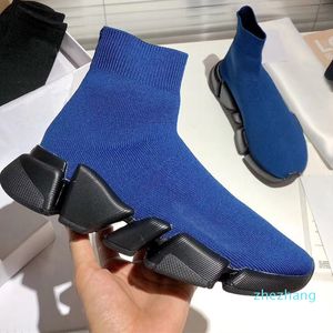 Mens Sock Boots Casual Platform Man Womens Ankle Sneakers Speed Runner Trainers 1 2.0 Black White Knit Jogging Walking Sports Booties Loafer