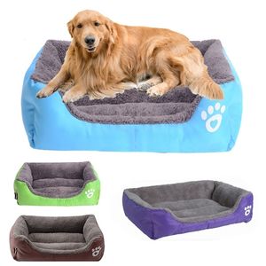 Pet Sofa Camas de cão fundo à prova d'água para pequenos cães médios grandes Cães macios lã quente casa cama casa canil esteira cobertor pet produtos lj201201