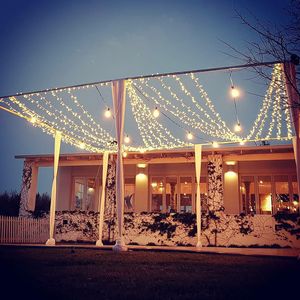 Garlanda de fada LED ao ar livre À prova d'água 20/50 / 100m luz cordas da UE plug oito modos piscando luzes de Natal decoração de jardim 201203