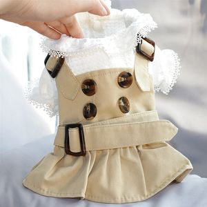 SPIRNG SUMMER DOG COLLESS SENDICOME TRENCH COAT DRAY DARE COMPLES COSTS COSTS SCAND SCEED PROPPY DOGS COSTS PETFITS Y01304D