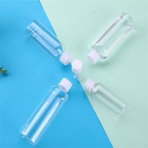 Tom återfyllningsbar PET Transparenta plastburkflaskor Travel Cosmetic Container med skruvlock 5 ml 10 ml 20 ml 50 ml 60 ml 80 ml