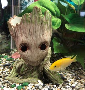 3 style Cute Cartoon Tree Man Aquarium Ornament Resin Fish Tank Cave Stone Decoration Plant Flower Pot Bonsai Garden Home Decor Y200917