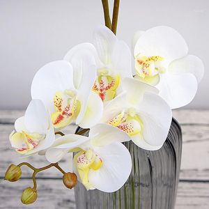 3D konstgjord fjäril orkidéblommor Fake Moth Flor Flower For Home Wedding Diy Decoration Real Touch Decor Flore1