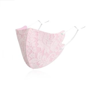 Adult Breathable Lace Face Mask Summer Washable Adjustable Cool Ice Silk Sunscreen