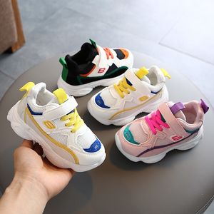 2020 Çocuk Erkek Sneakers Kızlar Spor Çocuk Eğlence Eğitmenler Rahat Nefes Çocuklar Koşu Basketbol Ayakkabı LJ201203