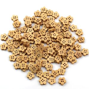 100pcs Natural Mix Flower Pattern Wood Buttons Scrapbooking Carft For Home Decoration Party Ornament Diy Woode jllDSo