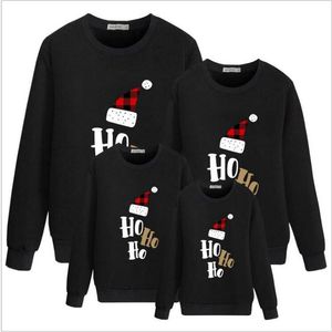 Mutter und Tochter Kleidung Weihnachten Familie passende Weihnachten Cartoon Mama und ich Kleidung Baumwolle Vater Sohn Pullover Outfits LJ201111