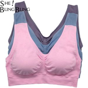 Shebeling 3st / Set Women Seamless Bras Push Up Fitness Lingerie Underwear Running Sport Breattable Badd Bras Plus Size 201202