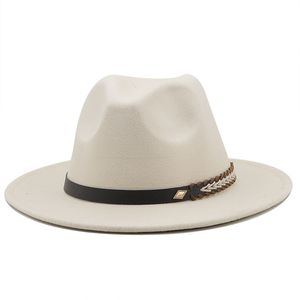 Donna Uomo Fedora Donna Fedora Cappelli Uomo Jazz Cappello a cilindro Donna Cappello a tesa larga Donna Cappello di feltro Uomo Primavera Autunno Inverno Moda Cappelli Panama Commercio all'ingrosso 2022 25 colori