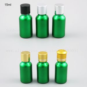 Garrafas de vidro verdes vazias com preto ouro Tamper Tampão Evidente Redutor Reducer 15ML 20ml Vial 12pcs