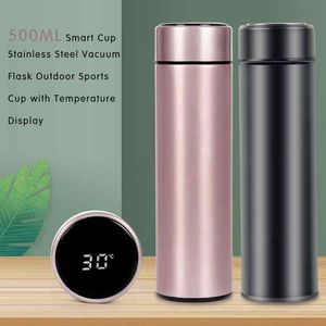 1 PZ 500 ML Bottiglia di Isolamento In Acciaio Inox Boccetta di Vuoto Intelligente Bollitore LCD Touch Screen Display Tazza di misurazione della Temperatura F1205 Y200330