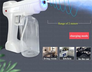 High Tech Kablosuz Gun 800ml UV Dezenfeksiyon Gun El Mavi Nano Taşınabilir Elektrikli Parçalamalı Makinesi Spreyi Şarj
