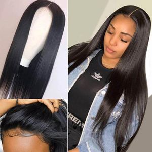 Brasilianska rakt x6 HD spetsfront mänskliga hårpärlor för svarta kvinnor x4 x5 spetslåsning peruk
