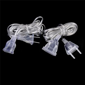 Alongado Linha 3M Poder Garland Cabo de Extensão EU Plug 220V / US plug 110V Extender fio Luzes de Natal para Decoração do casamento