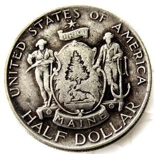 US 1920 Maine Half Dollar versilberte handwerkliche Gedenkkopie Münze Metallstempel Herstellung Fabrikpreis