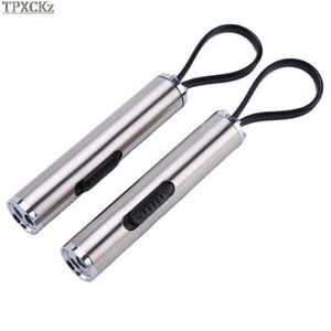 Ficklampor Torches 2in1 Mini USB Uppladdningsbar LED Laser UV Torch Pocket Pen Camping