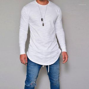 Abbigliamento di marca 4 colori O collo T-shirt da uomo Uomo Moda Magliette Fitness Casual per uomo T-shirt S-3XL Manica lunga Tops Tees1