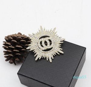 designer 18K Gold Plated Brooches High-end 925 silver Geometry Bees Crystal Rhinestone Pins Brooche
