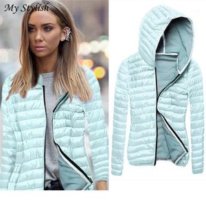 Jaquetas femininas Atacado- 1 pcs Mulheres Quentes de manga longa inverno casaco com capuz zíper jaqueta Outwear moda plus size elegante alta qualidade Nov 2