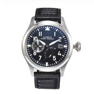 CLASSIC Relógios de grife de luxo masculino Automático Mecânico Mostrador grande Piloto 46 mm Le Petit Prince Relógio militar de couro preto Montre de luxe