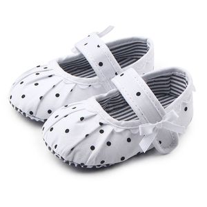 Baby Girl Dot Infant Crib Shoes Soft Anti-Slip Toddler Shoes Newborn First Walkers 0- 10