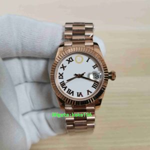 BP Top Quality Watch Senhoras Relógios De Pulso 37mm 278275 Dial Branco Inoxidável Rose Gold Sapphire Mecânica Automática Mulher Relógios de Pulso Luminescentes