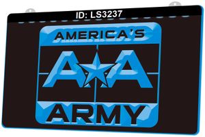 LS3237 Americas Army Army 3D гравировка светодиодный знак света оптом розничная торговля