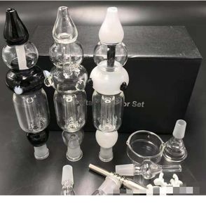 14 mm 19mm nektar kit micro nc glassstainless stålspets honung halm mini kit glas bong handduk