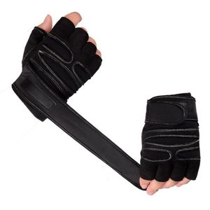 Anti Slip Weight Lifting Gloves Half Finger Fitness Wrist Wraps Sports Gym Training Outdoor Bycicle Exercise Body Building Q0108