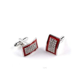 Wholesale trendy cufflinks for sale - Group buy Trendy Men Personality Cufflinks Sliver Crystal Enamel Men S Shirt Cuff Links Button For Party Wedding Lawyer Gifts Man Jewelry Ufnqh