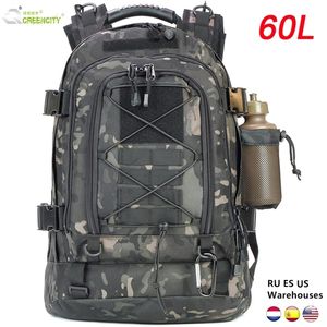 60L Men Military Tactical Backpack Molle Army Hiking Climbing Bag Outdoor Waterproof Sports Travel Bags Camping Hunting Rucksack 220216