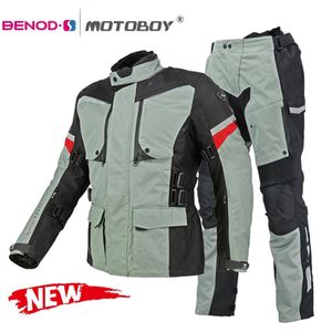 Vestuário de motocicleta motoboy impermeável jaqueta outono inverno motocross competindo calças de mergulho andando terno com protetor CE