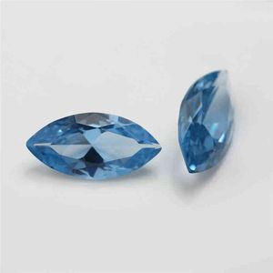 50 pcs 2x3 ~ 13x18mm forma marquesa solta pedra sintética azul para jóias diy gemas pedra 106 #