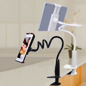 4 bis 10,6 Zoll langer Arm Tablet Handyhalter für iPad für iPhone für Xiaomi Standunterstützung 360 Grad Schreibtisch Bett Faule Halterung