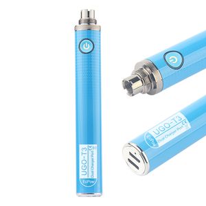 1 個最新 UGO T3 吸うバッテリーデュアル USB 充電ポート 1300mAh 510 スレッド予熱気化器電子タバコ吸うペン VV バッテリー