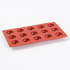 Molde Vermelho venda por atacado-Tijolo vermelho hemisférico molde alimento grau de silicone bolo de silicone chocolates molde diy alta temperatura resistência de alta qualidade yy j2